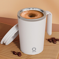NOUVEAU Tasse à café électrique rechargeable portable de 400 ml en acier inoxydable avec couvercle et poignée pour le voyage