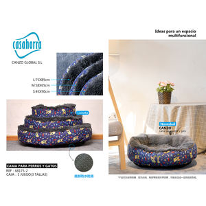 Set di 3 Cucce per Animali Domestici Casahorra L M S con Pelliccia Morbida e Fondo Impermeabile per Cani e Gatti - Product Image 1