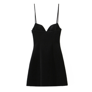 TAOP&ZA Nouveautés Automne 2025 pour Femme <span class=keywords><strong>Robe</strong></span> Courte Sexy à Fines Bretelles Ourlet Duveteux Tendance et Élégante 9236150 - Product Image 2