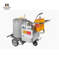 Machine de marquage routier thermoplastique haute efficacité, chauffée au GPL, à poussée manuelle, avec seau de marquage monobloc de précision