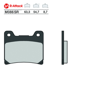ผ้าเบรกมอเตอร์ไซค์ R-Attack M086SR แบบซินเทอร์ทองแดง สำหรับล้อหลัง ได้รับการรับรองมาตรฐาน R90 - Product Image 1
