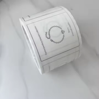 Etiqueta Adhesiva Transparente de Vinilo BOPP Personalizada, Resistente al Aceite y al Agua, con Diseño de Logotipo de Empresa, Impresa en Dorado
