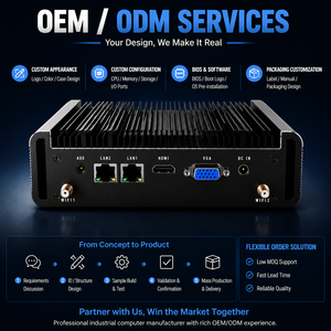 คอมพิวเตอร์อุตสาหกรรมแบบฝังตัวไร้พัดลม <span class=keywords><strong>Intel</strong></span> Core รุ่นที่ 4 และ 5 แรม 4GB VGA Dual COM Gigabit Lan OEM มินิพีซี มีสินค้าในสต็อก - Product Image 6