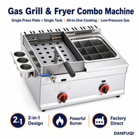 Fourneau à poulet professionnel en acier inoxydable à gaz, à pression simple, avec friteuse simple, robuste, installation facile, garantie 1 an sur les pièces