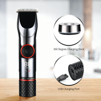 Tondeuse à cheveux professionnelle PRITECH de haute qualité, technologie avancée, réglage de la vitesse, avec base de charge