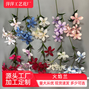 Fleurs artificielles de Bauhinia Flame Lan Jialan, fleurs en soie, décorations murales pour mariage, décoration de la maison, accessoires de photographie - Product Image 5
