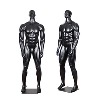 Meilleur prix réglable sans tête abstrait noir en fibre de verre Mannequin nouveau haute qualité réaliste sport Muscle mâle Mannequins