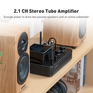 Amplificateur Récepteur Stéréo Fosi Audio 2.1 <span class=keywords><strong>Canaux</strong></span> Bleu 5.0 T3 Classe AB Hi-Fi à Tubes pour <span class=keywords><strong>Casque</strong></span> et Enceintes Passives Domestiques CB - Product Image 4