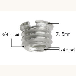 Adaptateur de vis de 1/4 à 3/8 pouces pour tête de trépied d'appareil photo numérique, accessoire d'interface pour curseur photographique - Product Image 1