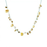 Collier de perles bleues pour femmes TANGPEI, alliage d'or, imitation perle, cristal, bijoux de mode