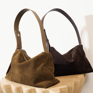 Bolso de mano de cuero genuino a la moda para mujer, de piel de vaca suave, y bolso de hombro con cierre de botón, nuevo bolso de cuero genuino. - Product Image 2