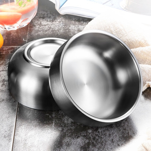 Los cuencos de comida de acero inoxidable 304 se pueden utilizar como cuenco para niños, cuencos de sopa y fideos duraderos, plato de inmersión para ensalada - Product Image 2
