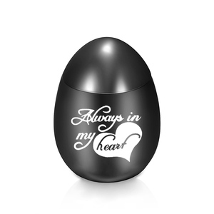 Urna commemorativa per cremazione personalizzata vaso a forma di uovo memoriali Pet ceneri umane cane gatto ricordo per donna uomo-sempre nel mio cuore - Product Image 2
