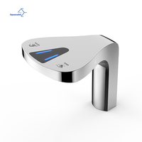 Robinet de lavabo de salle de bain sans contact avec capteur de mouvement infrarouge intelligent mitigeur en laiton avec distributeur de savon