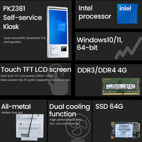 Sistema de Punto de Venta ComPOSxb con Pantalla Táctil Capacitiva de 10 Puntos, 4GB de RAM, Intel Core I3, Pantalla LCD TFT de 23.8 Pulgadas y 64GB de Almacenamiento