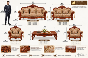 Ensemble canapé et fauteuil classiques, style européen de luxe, meubles anciens faits à la main, ensemble de sièges rembourrés haut de gamme pour salon - Product Image 3