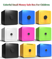 Coloré maison hôtel sécurité Smart Mini argent empreinte digitale coffre-fort numérique électronique petit coffre-fort avec serrure