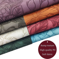 Rouleaux de cuir synthétique gaufré en PU, motifs floraux rétro et couleurs unies, pour la confection de sacs, nœuds pour cheveux et travaux de couture