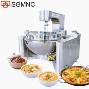 Mezcladora planetaria automática de 100L 200L con calentamiento a gas y eléctrico para <span class=keywords><strong>pasta</strong></span> de camarones/laksa, bisque y <span class=keywords><strong>paella</strong></span> de mariscos - Product Image 1