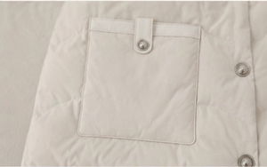 Manteau long en duvet <span class=keywords><strong>beige</strong></span> confortable sans capuche avec col en fourrure de lapin, veste matelassée à nouer à la taille pour femmes - Product Image 5