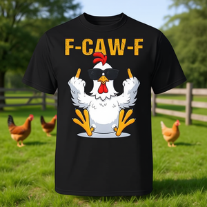 Camiseta F-Caw-F Rooster Chicken Meme, color negro, unisex, talla para adultos - Product Image 3