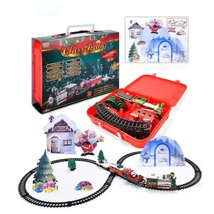 Spoorweg Speelgoedauto Spoor Kinderen Plastic Racetrein Rails Rail Snel Motorspoor Speelgoed Rond Boom Kersttrein Set