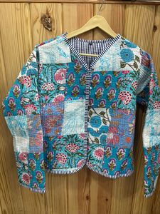 High Quality Cotton Women's <b>Quilted</b> <b>Jacket</b> Block Printed Boho Style <b>Quilted</b> Handmade <b>Jackets</b>, Button Closer <b>Jacket</b> for Wholesale - Product Image 2