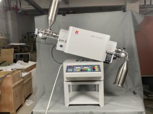 Équipement de laboratoire Céramique ou Quartz Four tubulaire 1400c Degree Od 50 mm 70mm Four tubulaire électrique programmable avec flux de gaz - Product Image 2