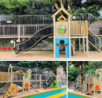 Toboggan en plastique PE sur le thème du bateau pirate, équipement de terrain de jeu commercial pour extérieur, jardin, conception personnalisée, maternelle, parc communautaire