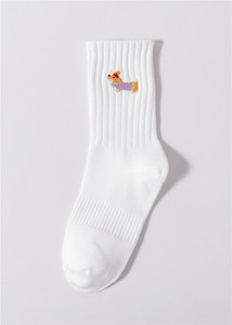 Chaussettes de sport mi-mollet en coton, élastiques, pour le fitness et la course, avec logo tricoté, personnalisables et brodées, pour usage quotidien, vente en gros - Product Image 6