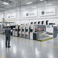 Nouvelle machine de découpe et d'assemblage rotative entièrement automatique pour cartons ondulés, à installation rapide, avec alimentation automatique par écran tactile pour imprimante et découpeuse.