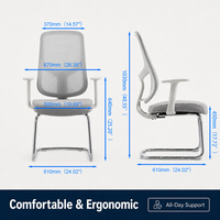 Chaises de bureau ergonomiques en maille chromée au design moderne, chaises de visiteur, chaises de conférence, chaises de salle de réunion, chaises d'école, prix d'usine