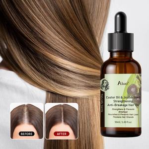 Aceite de Ricino para el Crecimiento del Cabello, Natural, Ligero, No Grasoso, <span class=keywords><strong>Anti</strong></span>-Rotura, Engrosador, Aceite Natural para el Crecimiento del Cabello Fino - Product Image 1