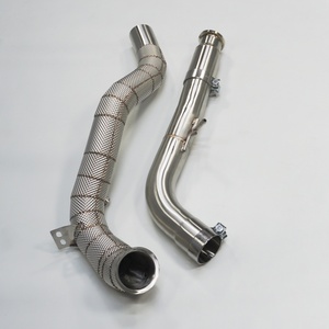 Top-quality BENZ AMG G63 W463A 2019+ 4.0T Straight Downpipe Golden Fish Scale Welding with Heat Shield - Product Image 5