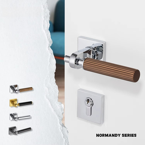 Ensemble <span class=keywords><strong>de</strong></span> poignées <span class=keywords><strong>de</strong></span> porte à levier tubulaire <span class=keywords><strong>en</strong></span> laiton massif gris, style europé<span class=keywords><strong>en</strong></span> moderne, avec rosette carrée, serrure à mortaise pour appartement et villa - Product Image 2