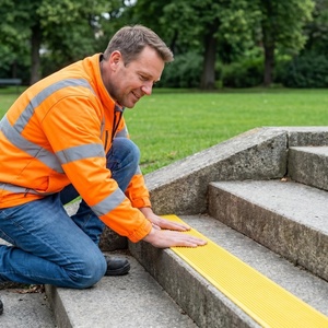 Profilé de marche antidérapant en PVC auto-adhésif et bande de protection plate pour marches, étanche et antidérapante, pour intérieur et extérieur - Product Image 5