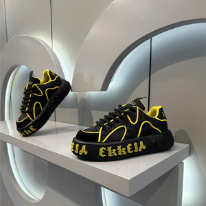 Nouvelles baskets classiques pour hommes, à semelle épaisse, chaussures décontractées tendance avec maille respirante et chaussures de sport légères - Product Image 1