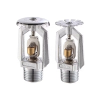Tête d'incendie standard à fusible DN15 1/2'' verticale et suspendue chromée pour système d'extinction d'incendie