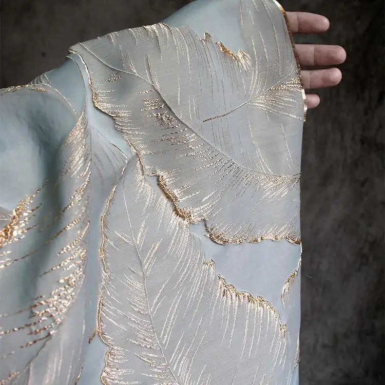 145cm di larghezza francia, tessuto in broccato Jacquard jacquard, tessuto tinto in filato 3D per donna