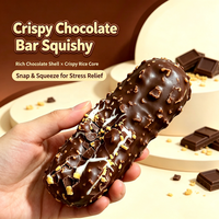 Jouet Squishy en Chocolat Croustillant 2026, Jouet Anti-Stress en Argile et Cire en Forme de Barre de Chocolat, Jouet à Presser de Simulation de Barre pour la Vente en Gros