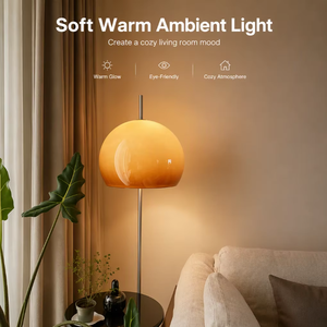 Lámpara de Pie de Lujo de Cristal Estilo Bauhaus Antiguo para Sala de Estar, Sofá, Decorativa, de Diseño Retro, para Dormitorio, Luz LED Amarilla Vertical - Product Image 5