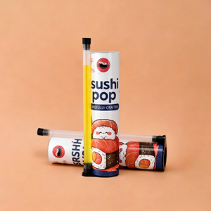 Tube à sushi personnalisé en papier écologique imprimé, emballage alimentaire de qualité supérieure avec tube de sauce pour sushi à faire soi-même - Product Image 4