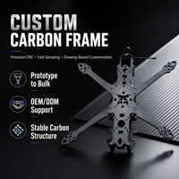 Kit de cadre FPV en fibre de carbone sur mesure, découpe CNC, plaque d'empilage 3K pour prototype, adaptée à la production en série pour composants OEM de drones en gros