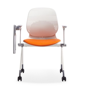 Middle Back Plastic Modern Conference Training Chair with <b>Table</b> Attached School <b>Study</b> Training Chair - Product Image 2