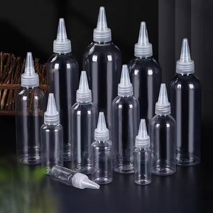 Botellas de Plástico Transparentes con Punta en Forma de Pico Mingxu, 5 Botellas de 500 ml, Dispensador de Líquido a Presión, Personalizables - Product Image 2