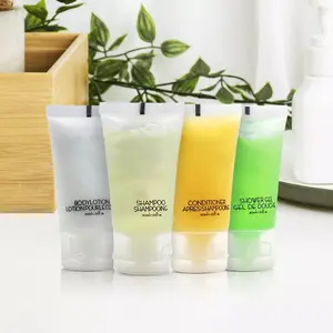 Logo personnalisé hôtel Set 55ml Mini fournitures d'hôtel jetables taille shampoing et après-shampoing