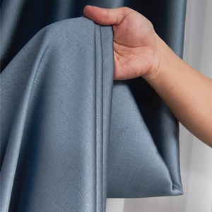 ZSTARR cortinas de empalme de alta calidad 100% Blackout sedoso brillante doble <span class=keywords><strong>colores</strong></span> tela sólida cortinas de lujo para sala de estar - Product Image 2