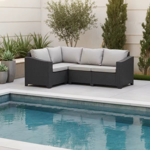 Ergonomic Curved Round Sectional Rattan Sofa Set with Thick Removable Cushions for Outdoor Patio Garden Luxury Modern - Product Image 3
