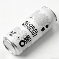 Kaleng Minuman Cetak Kustom Profesional dengan Latar Belakang Putih, Cetak Latar Belakang Putih/Ganda Putih pada Kaleng Aluminium untuk Minuman Bir
