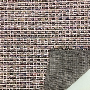 Tela Tweed Jacquard <span class=keywords><strong>de</strong></span> Punto a <span class=keywords><strong>Cuadros</strong></span> Rosa y Negro Estilo Chanel, Color Marrón, Peso Medio, Teñida <span class=keywords><strong>con</strong></span> Hilo, para Abrigo - Product Image 4